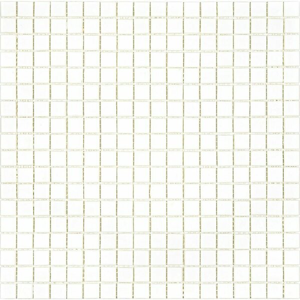 Apollo Tile Skosh 11.6inx11.6in Glossy Baby Powder White Glass Mosaic Wall and Floor Tile 18.69 sqft/case, 20PK APLNB88WH114A